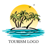 Tourism Beach Logo PNG Vector