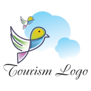 Tourism Entertainment Bird Logo PNG Vector