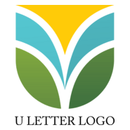 U Alphabet Design Logo PNG Vector