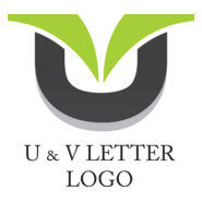 U V Letter Logo PNG Vector