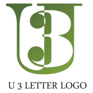 U3 Letter Logo PNG Vector
