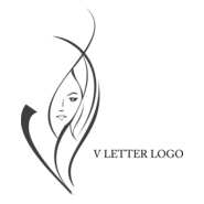 V Letter Beautician Logo PNG Vector