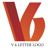 V6 Letter Logo PNG Vector
