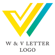 W V Letter Logo PNG Vector
