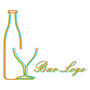 Wine Glass Dinking Logo PNG Vector