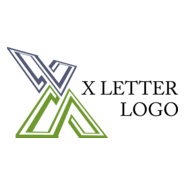 X M Letter Alphabets Logo PNG Vector