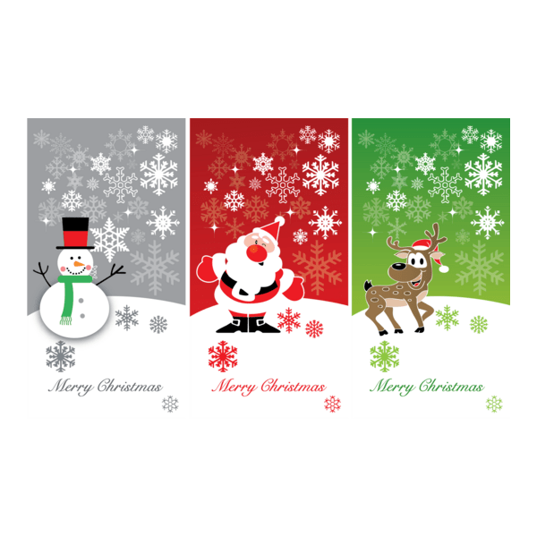 a variety christmas background greeting cards Logo PNG Vector
