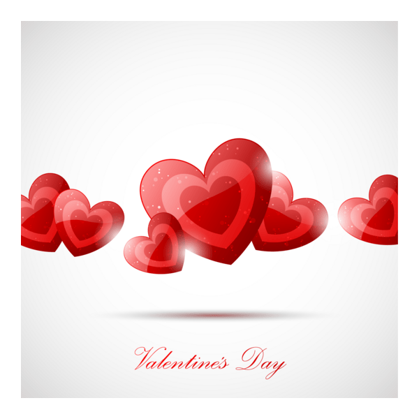 abstract glowing heart valentine day Logo PNG Vector