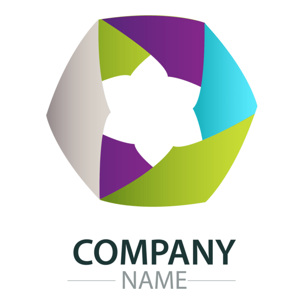 asymmetric star inside hexagon company Logo PNG Vector