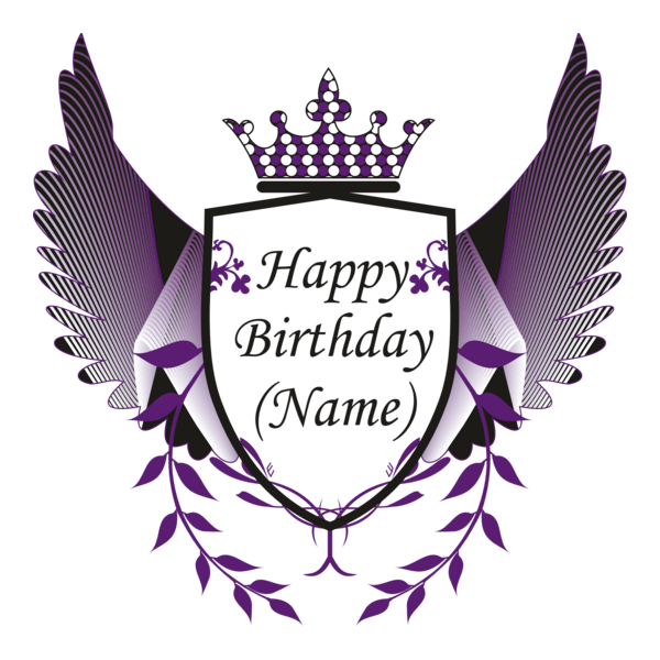 Birthday Name Logo PNG Vector