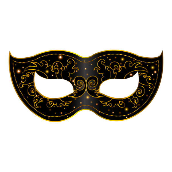 black mask decoration Logo PNG Vector