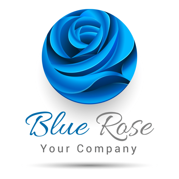 Blue rose Logo PNG Vector