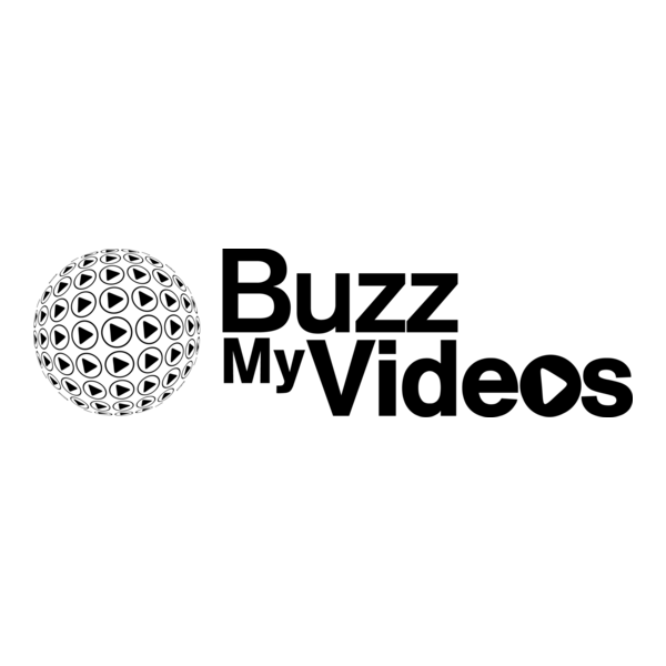 BuzzMyVideos YouTube MCN (Black and White) Logo PNG Vector