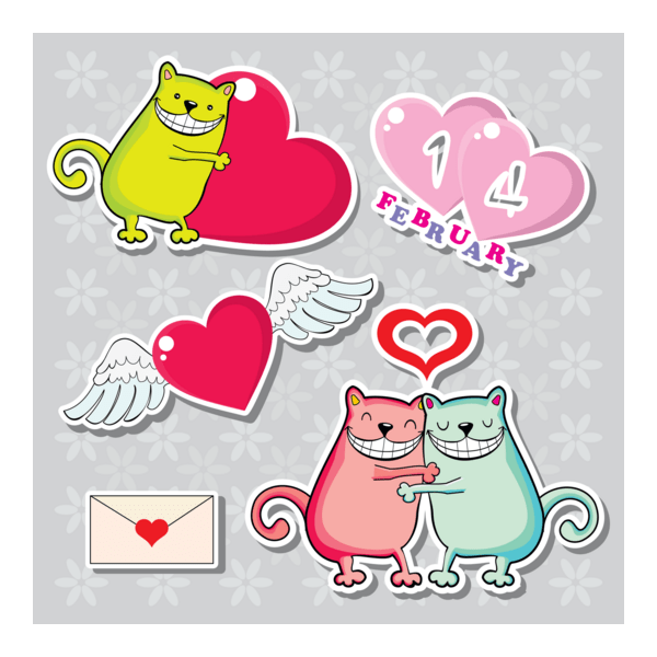 cartoon valentine Logo PNG Vector