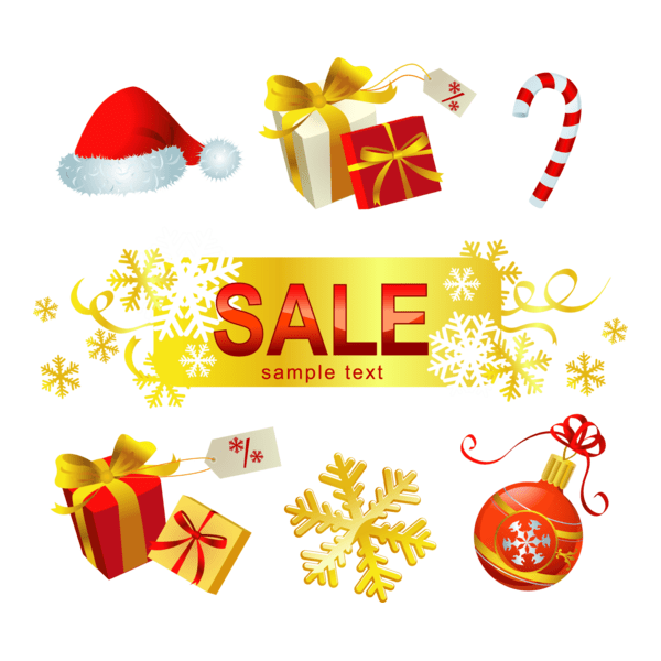 christmas decorative elements Logo PNG Vector