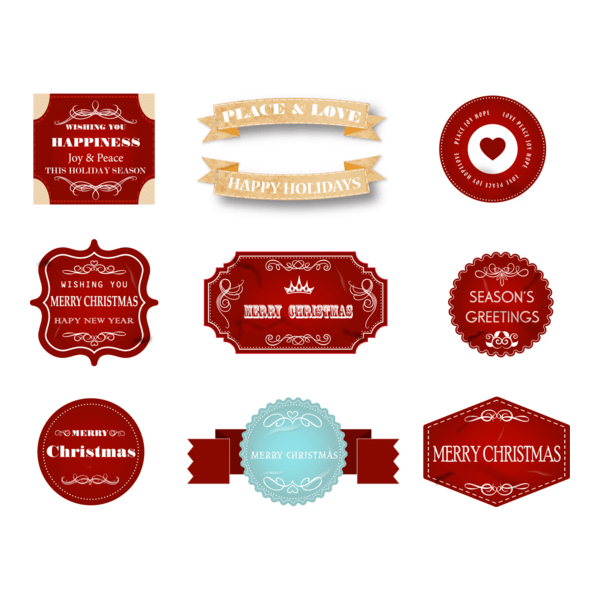 christmas labels Logo PNG Vector