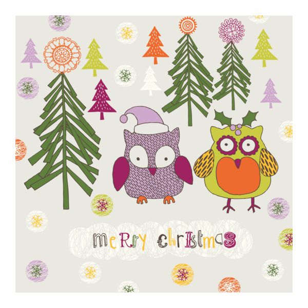 christmas owl Logo PNG Vector