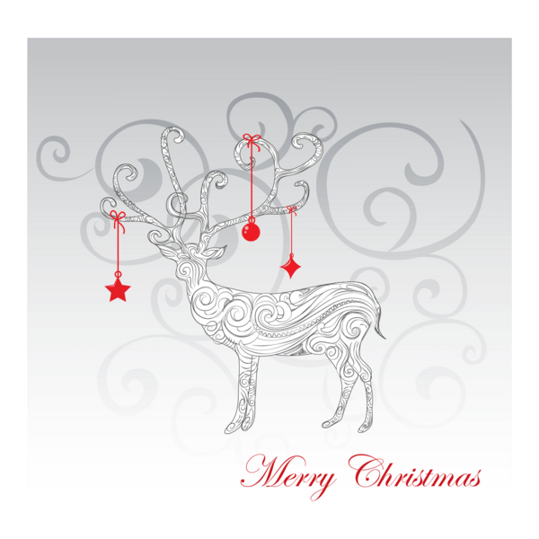 christmas reindeer Logo PNG Vector