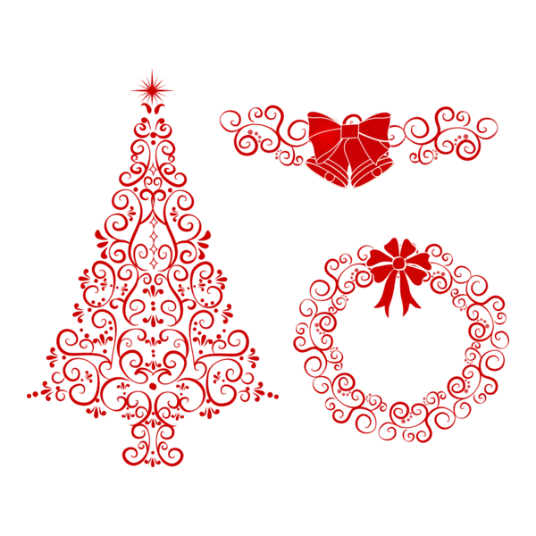 christmas tree wreath bells Logo PNG Vector