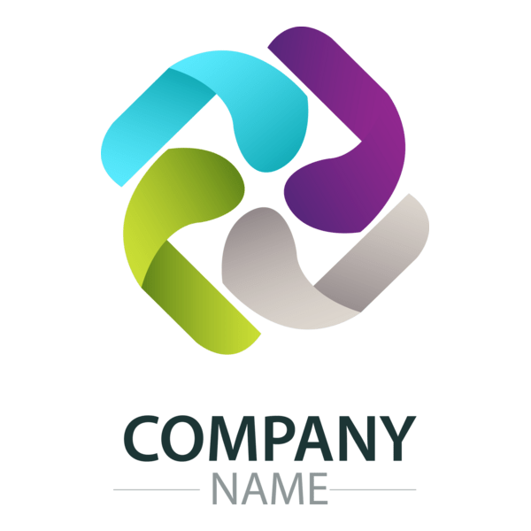 colorful wind rose company Logo PNG Vector