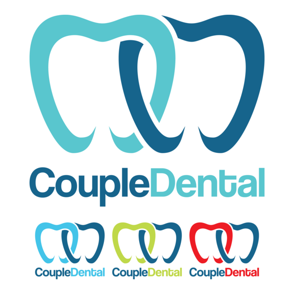 Creative couple dental Logo PNG Vector