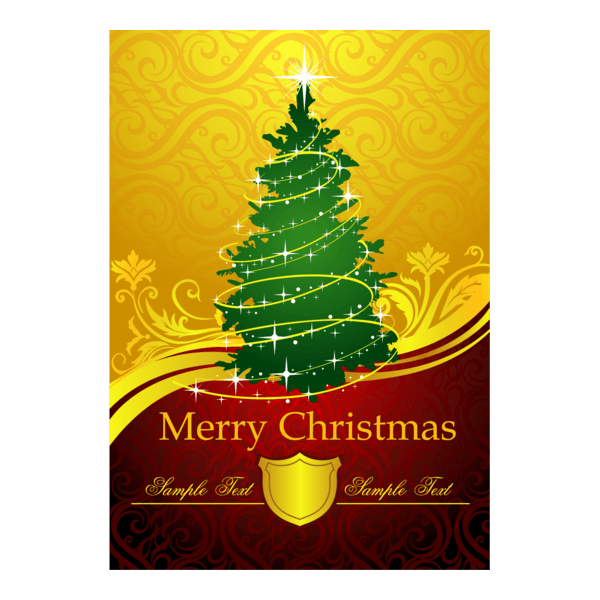 elegant christmas Logo PNG Vector