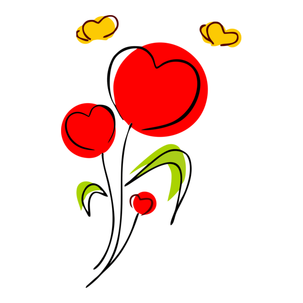 Flor de Coração Logo PNG Vector
