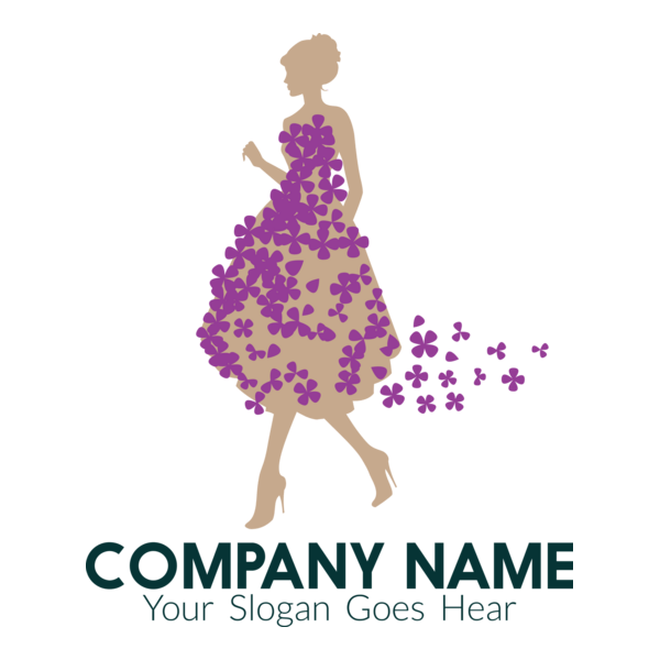flower dress tailor Logo PNG Vector