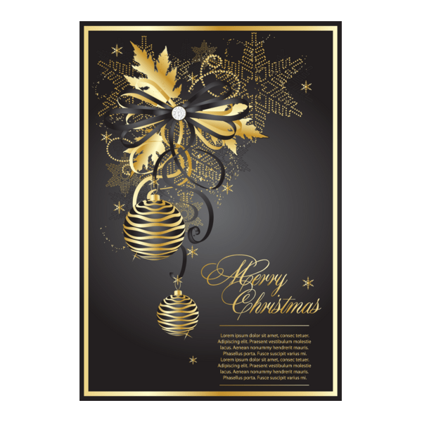 golden christmas theme Logo PNG Vector