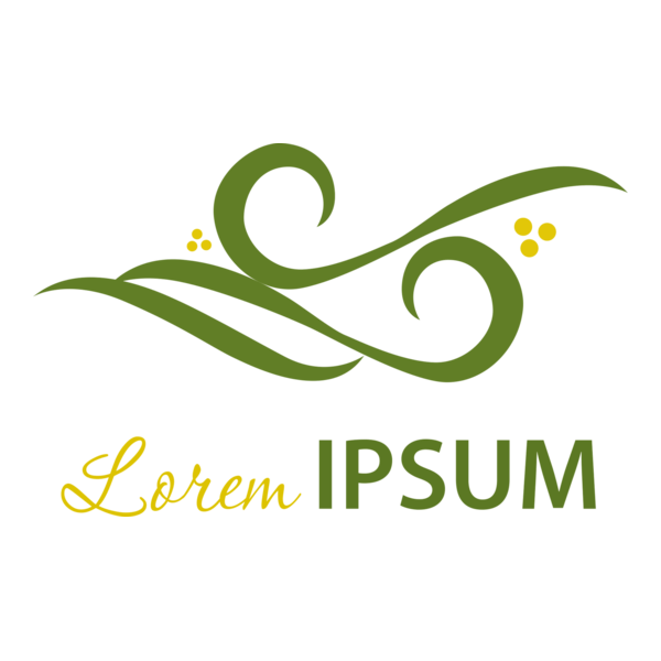 Green ornament company Logo PNG Vector