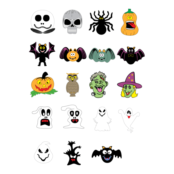 halloween set Logo PNG Vector