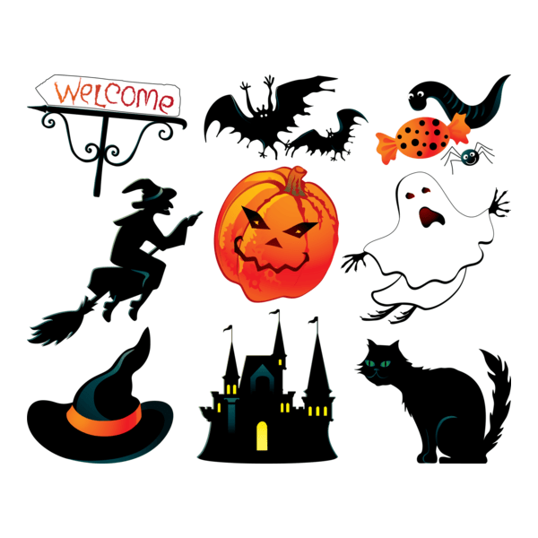 halloween symbols Logo PNG Vector