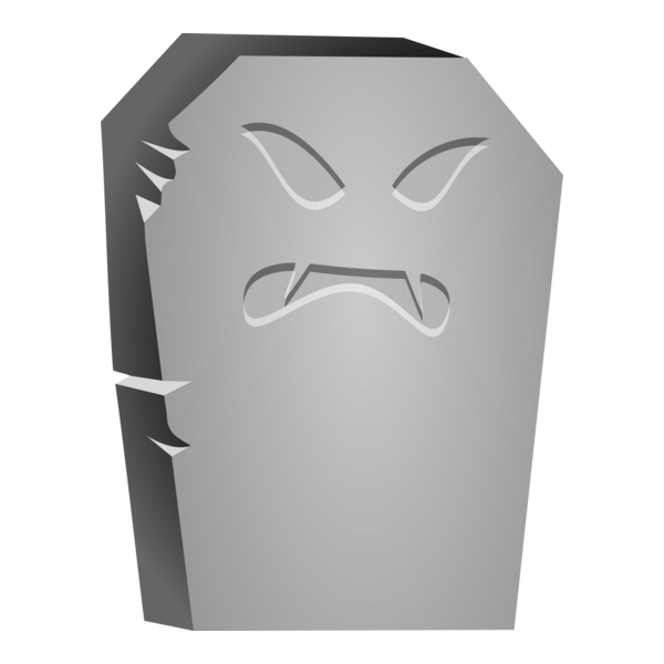 halloween tombstone angry face Logo PNG Vector