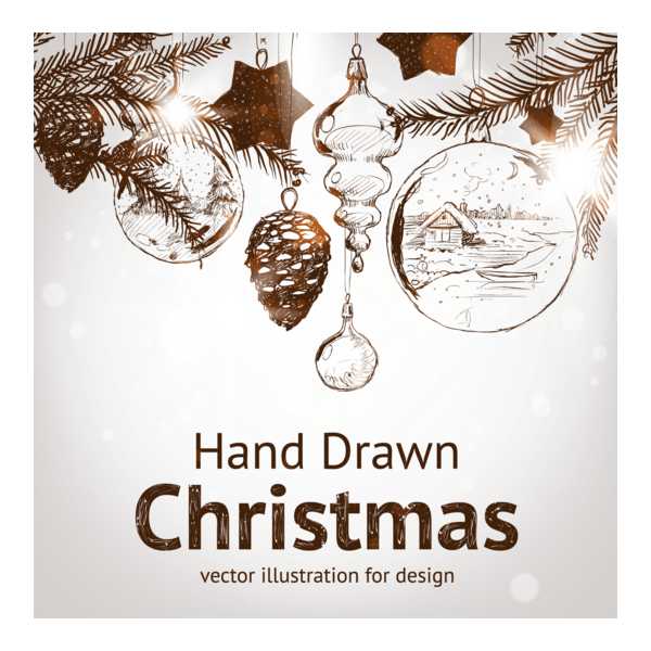 handpainted christmas element Logo PNG Vector