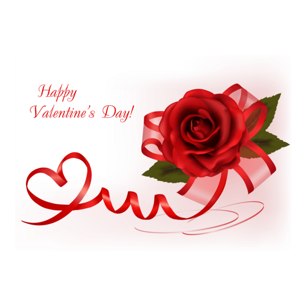 happy valentines day rose card Logo PNG Vector