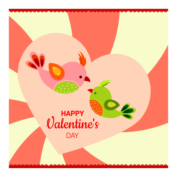 heart birds decoration Logo PNG Vector