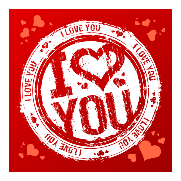 i love you grunge style valentine day stamp Logo PNG Vector