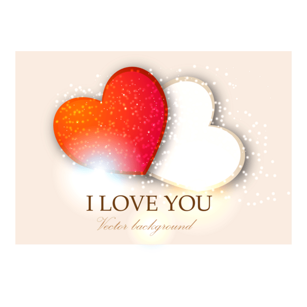 i love you two heart valentine Logo PNG Vector