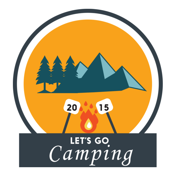 let's go camping Logo PNG Vector