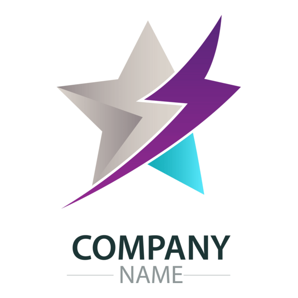 Lightning star company Logo PNG Vector