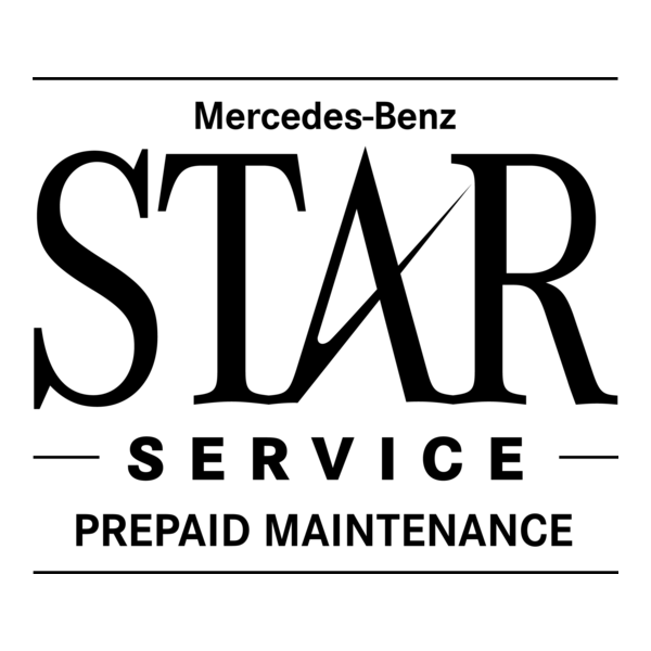 Mercedes-Benz Star Service Prepaid Maintenance Log Logo PNG Vector