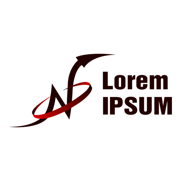 N letter inside circle ribbon company Logo PNG Vector