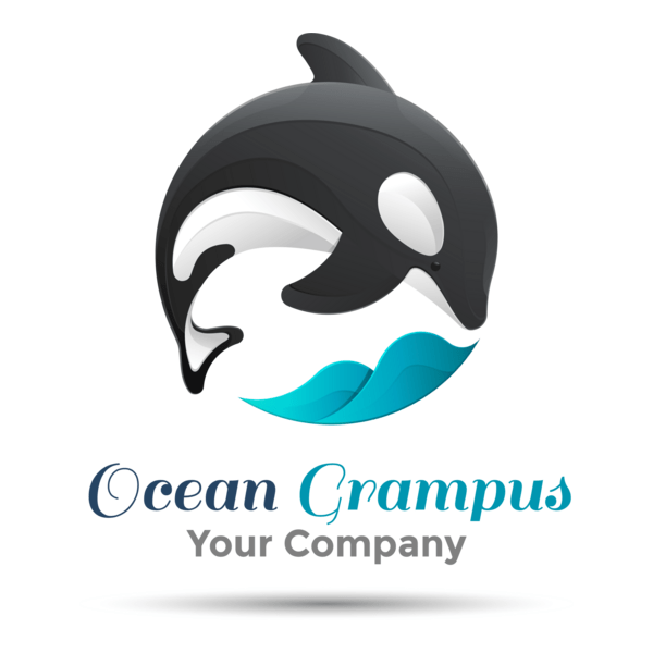 Ocean grampus Logo PNG Vector