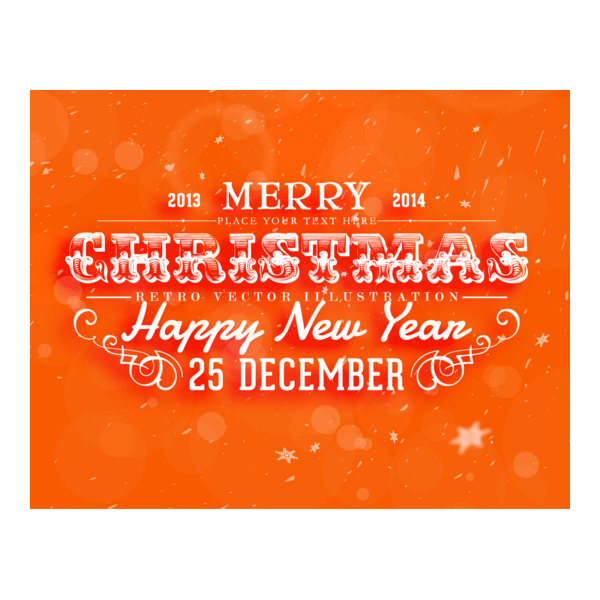 orange christmas new year poster Logo PNG Vector