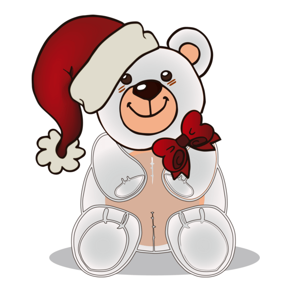 Oso Teddy Navideño Logo PNG Vector