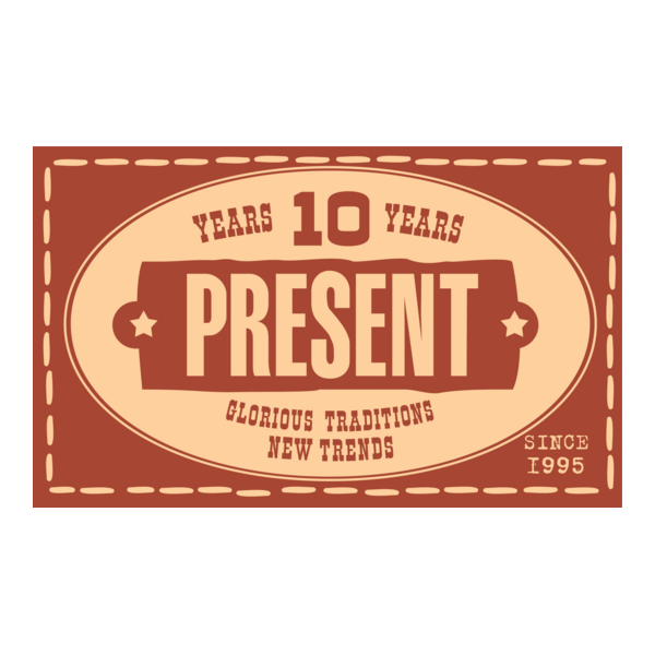 Present 10 years Logo PNG Vector