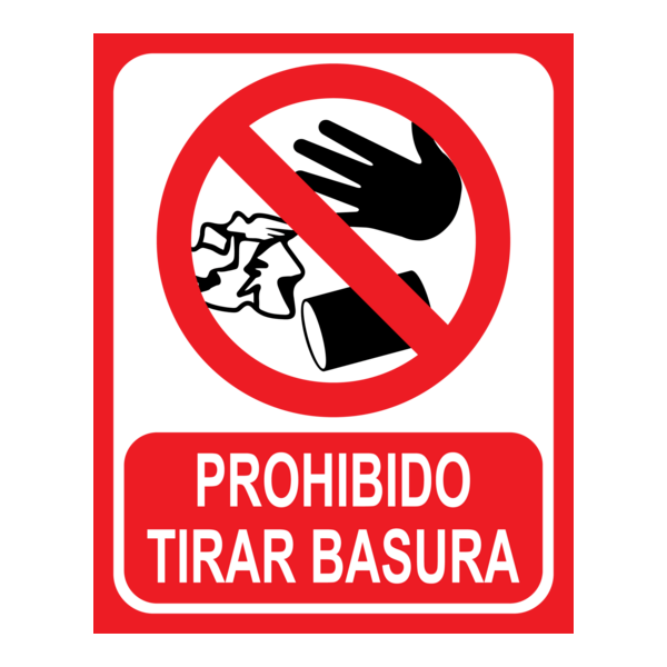 Prohibido Tirar Basura Logo PNG Vector