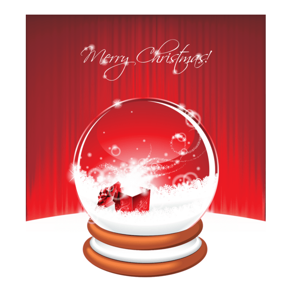 realistic christmas snow globe christmas gift Logo PNG Vector