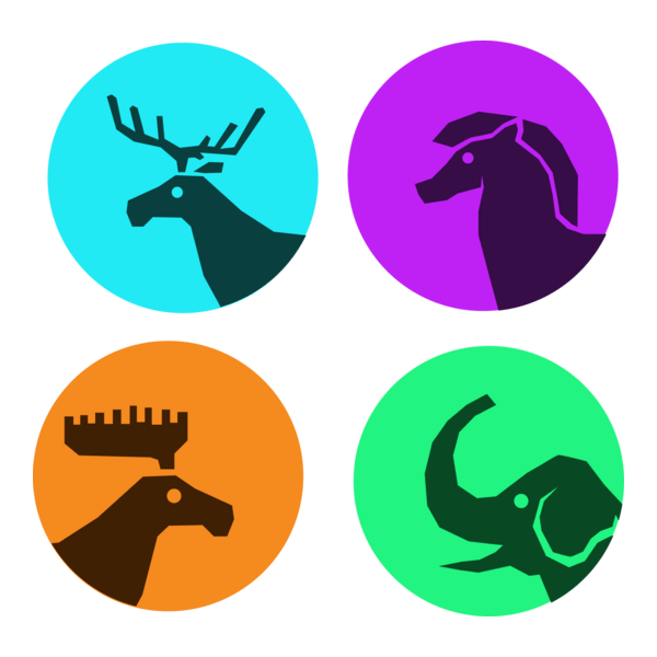 reindeer horse elephant Logo PNG Vector