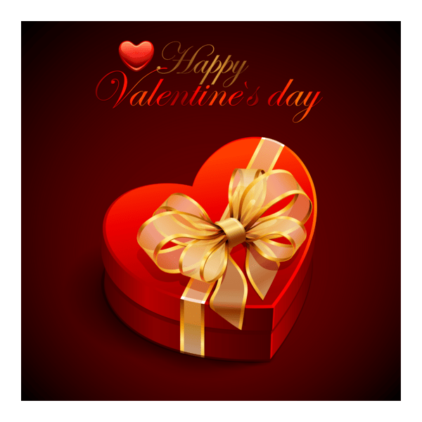 romantic valentine day heartshaped gift Logo PNG Vector
